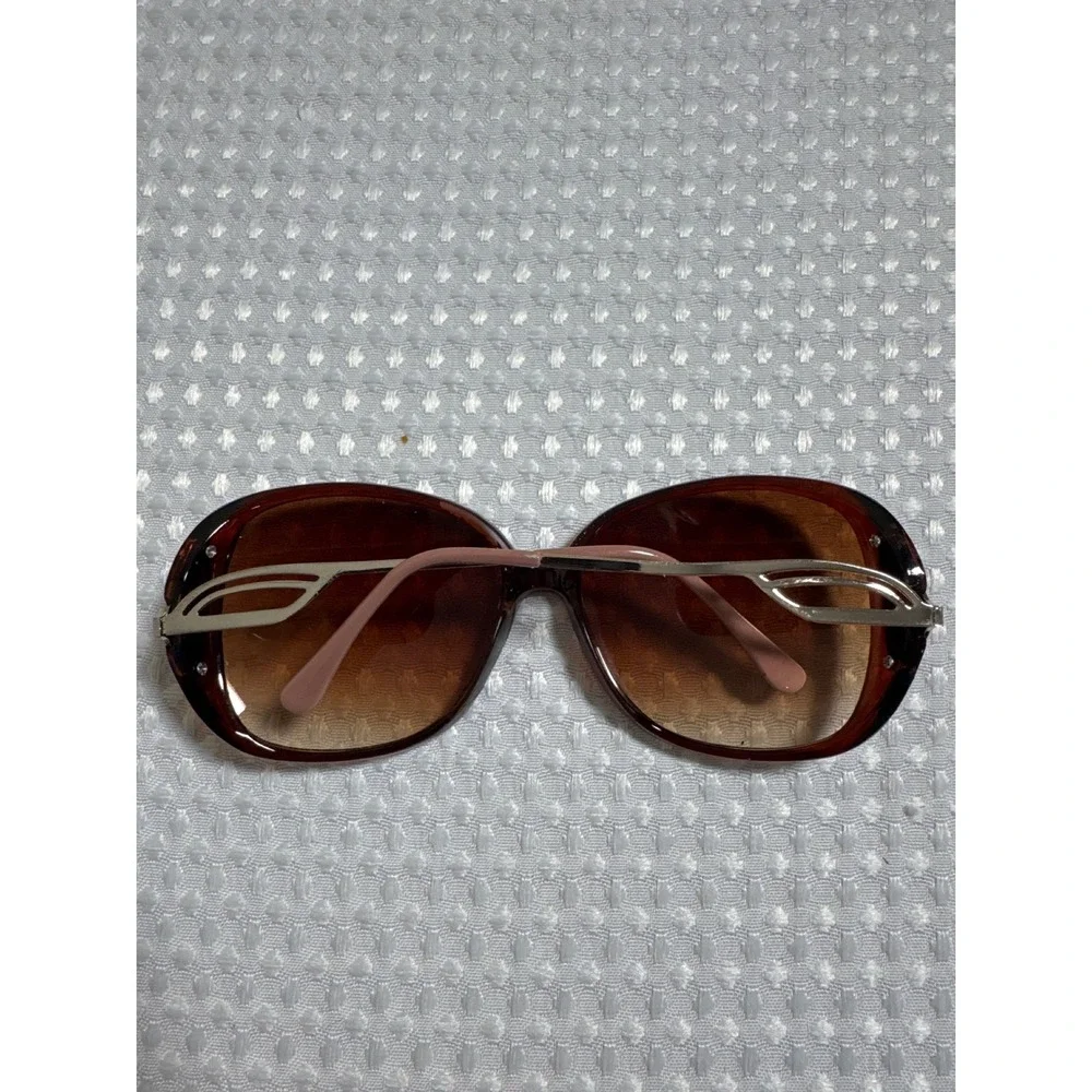 Dreamer Oversized Sunglasses Womens OS Burgundy 7041-58BG Retro Round